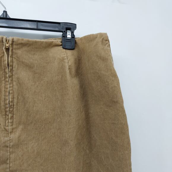 Y2K Old Navy Brown Mini Micro Skirt Corduroy Women's 14 - Picture 9 of 12
